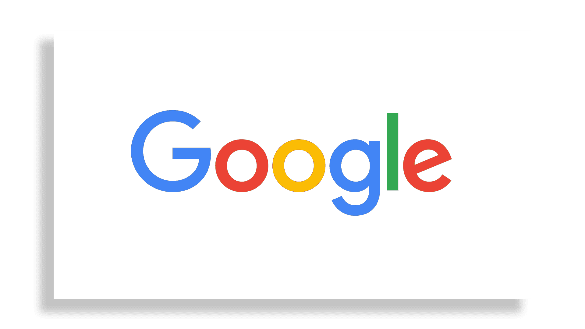 Google logo with word 'Google' in multicolored letters on a white background.
