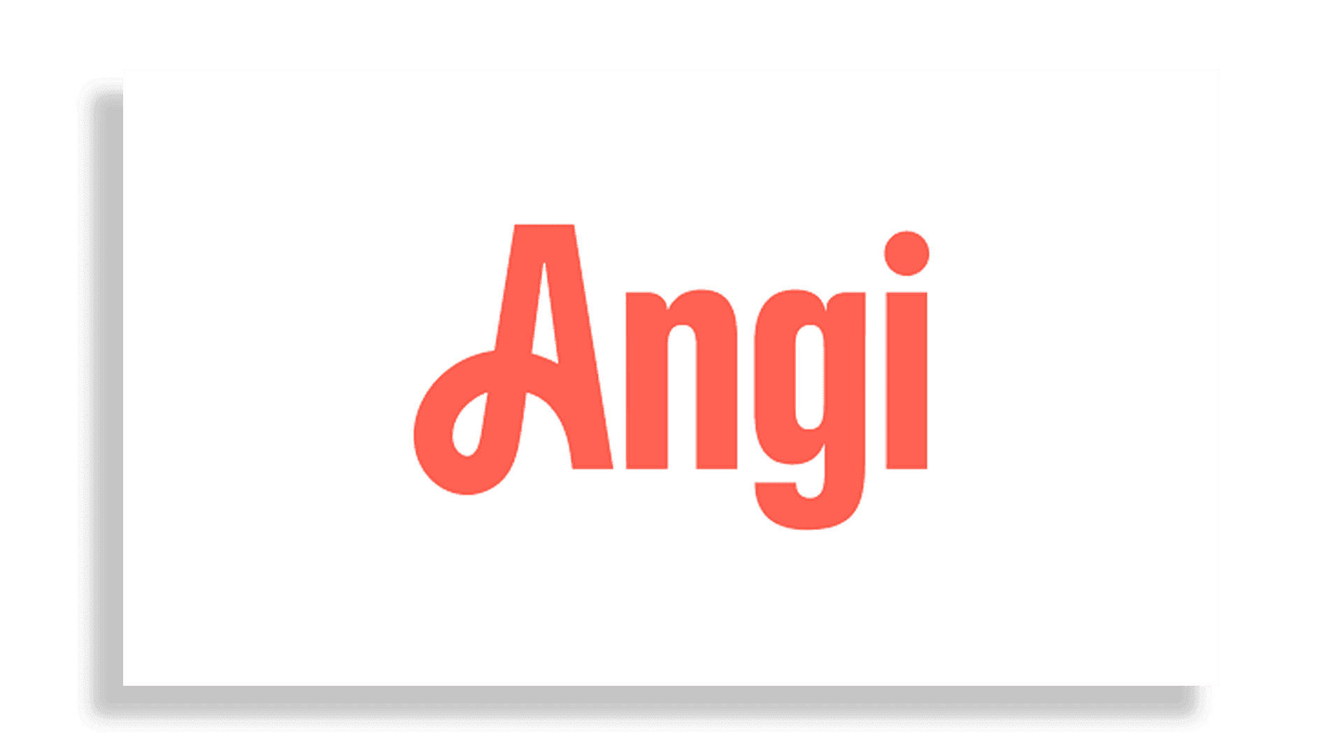 Angi logo in red font on a white background.